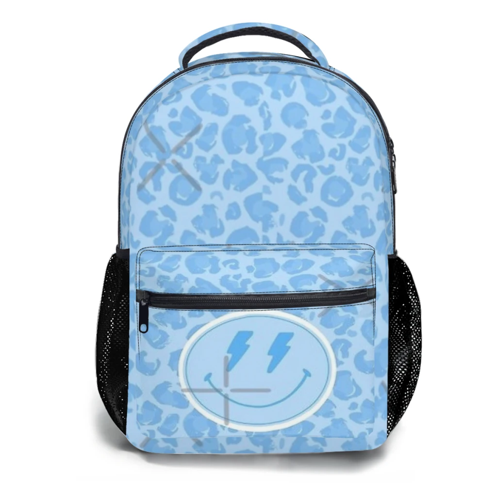 

Preppy School Supplies, Preppy, Blue, Blue Preppy, Blue Aesthetic, Smile Face High Capacity Waterproof College Backpack