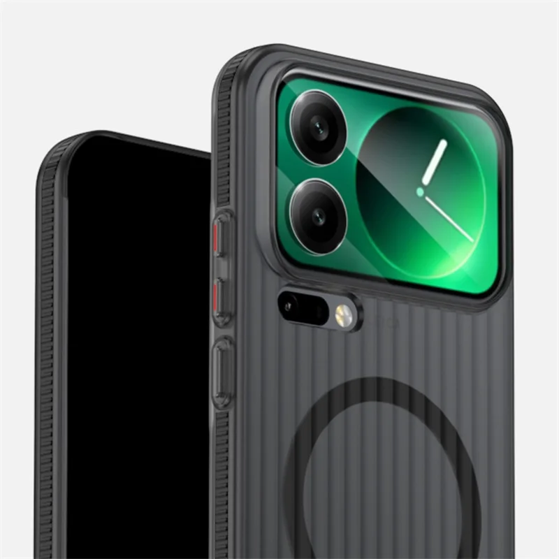 Per Xiaomi 17 Pro Max Custodia Nuova striscia antiscivolo ondulata Cover per PC semitrasparente satinata per Xiaomi 17 Pro Custodia antiurto