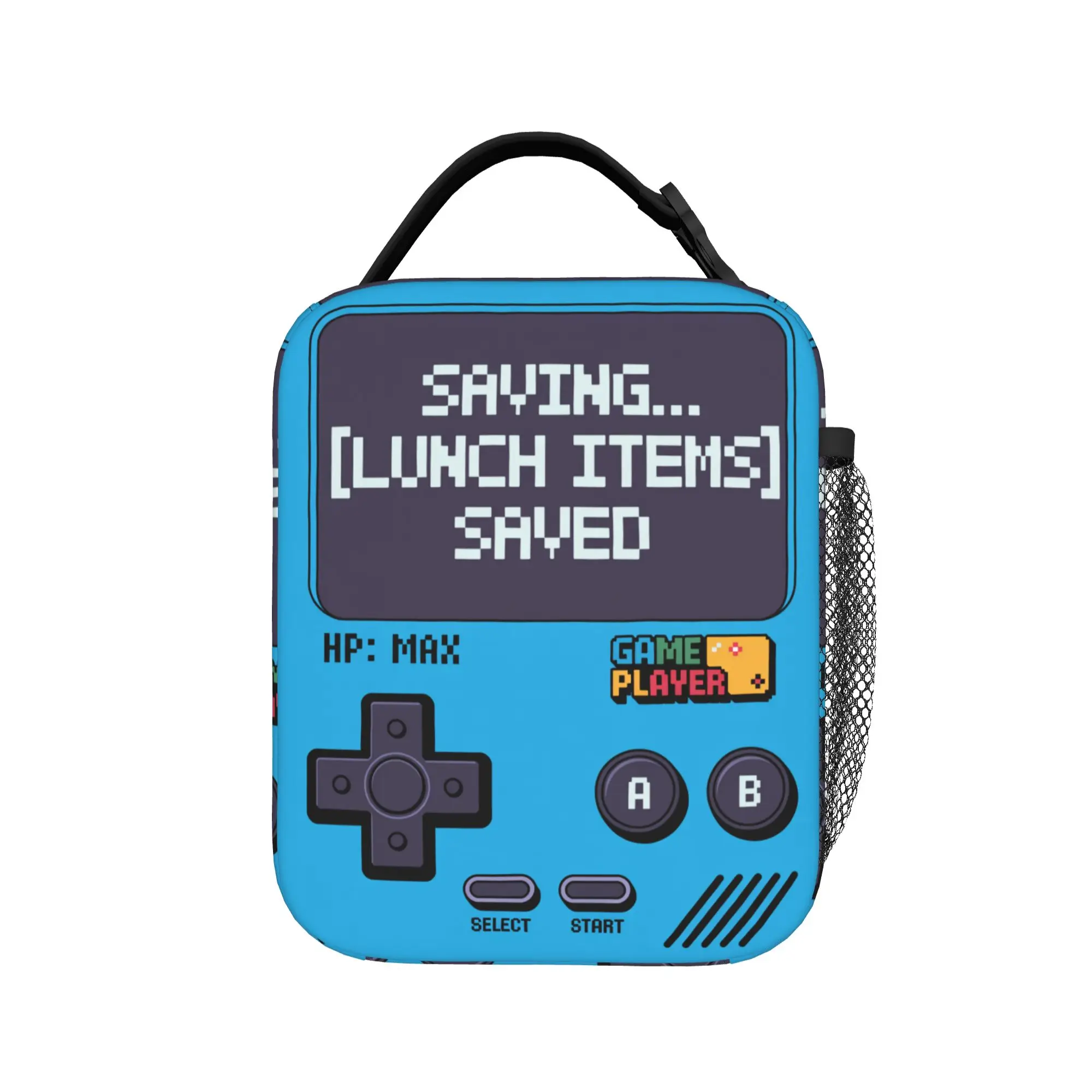 

Classic Handheld Game Player Lunch Bag for Boys Kids Retro Game Console Design Thermal Cooler Box for School Teens Gamer Gifts