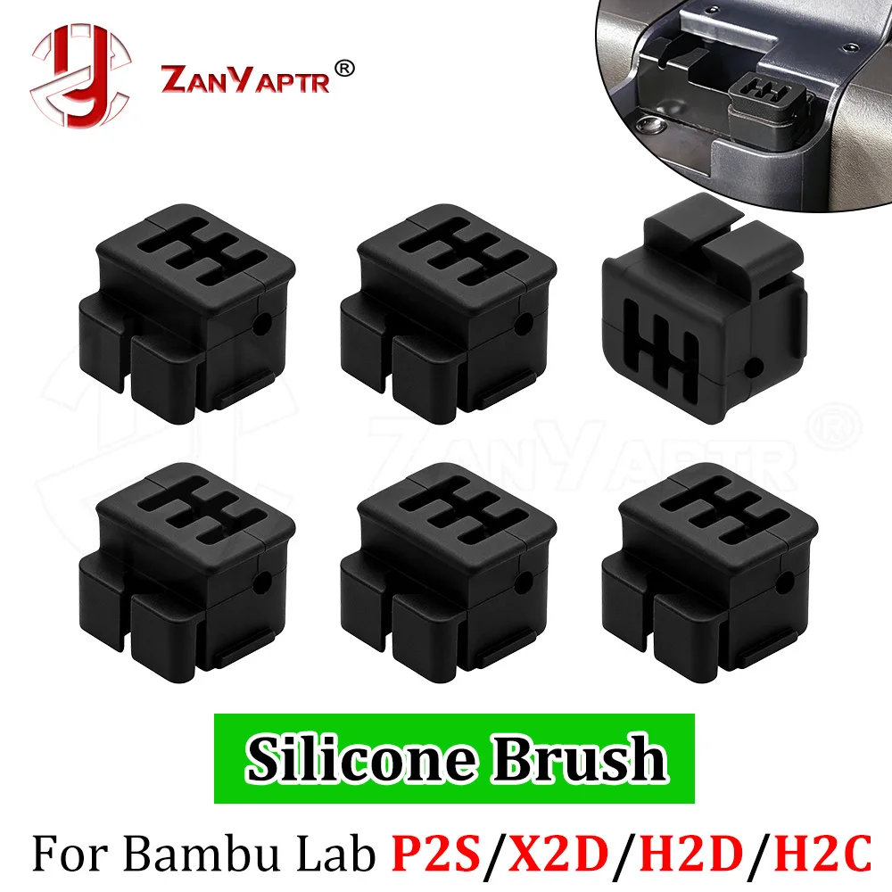 Heat Resistant Silicone Nozzle Wiper Brush for Bambu Lab X2D/P2S/H2D/H2C Hotend Nozzle Cleaning Replacement Parts