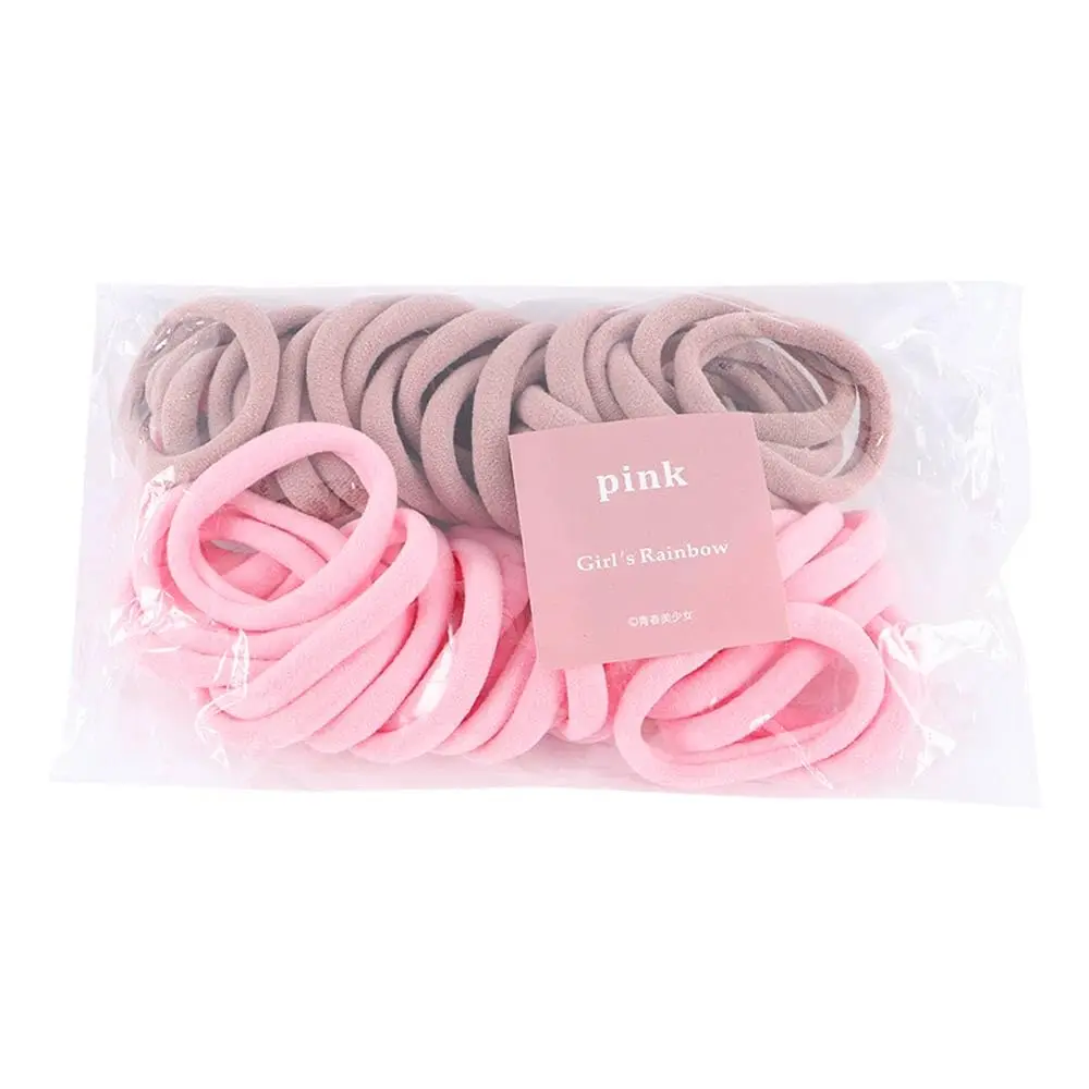 

Elastic Rubber Band Cute Simple Korean Style Hair Rope For Gift Hair Bands Candy Color Hair Accessories(pink)