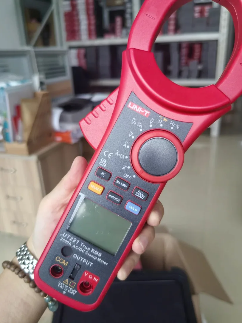 1pc UNI-T UT221 2000A True RMS Digital Clamp Meter DC AC Volt Amp Ohm Frequency *SY