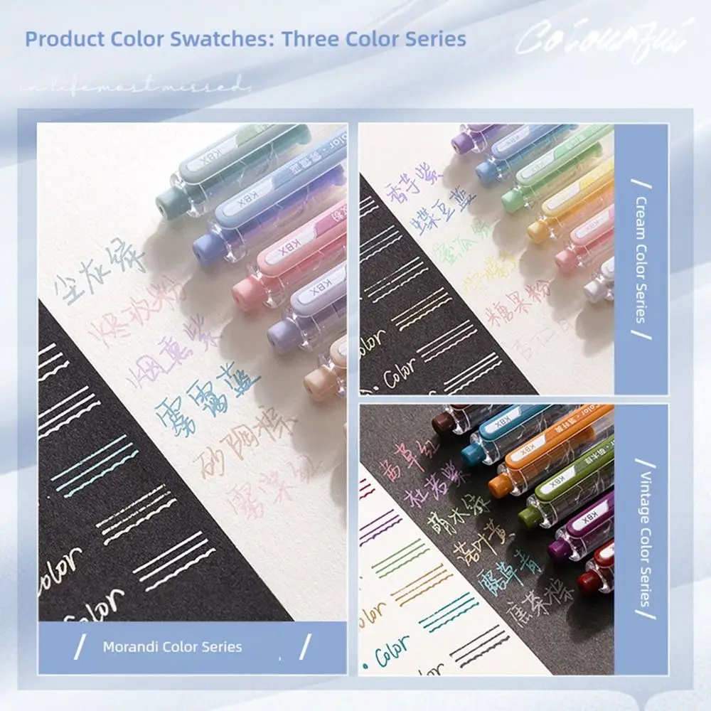 

6Colors/Set Press Type Colored Gel Pen Acrylic Painting Students Diary Marking Colored Neutral Pen Drawing Colored Pen Gift