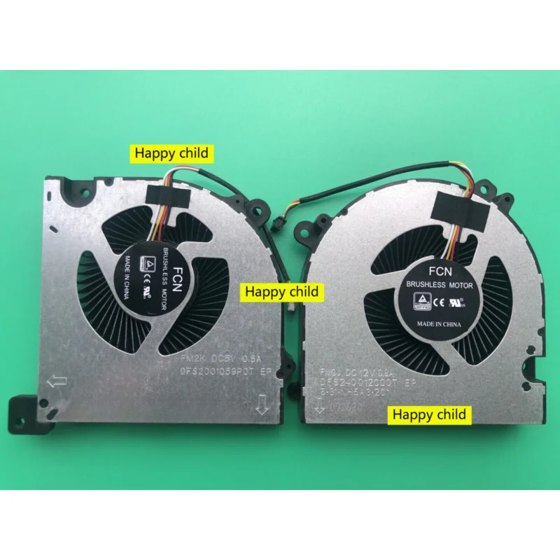 Оригинальный охлаждающий вентилятор для процессора CLEVO NH55AC, графического процессора R L