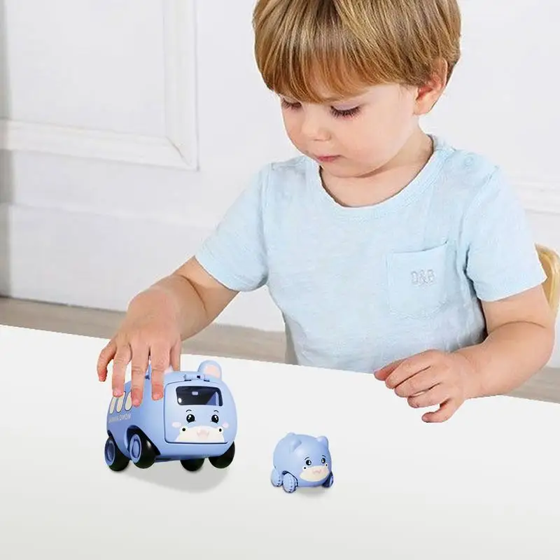 Toddler Car Toys Inertial Ejection Pull Back Car Animal Inertia Toy Car Adorable Pull Back Vehicles Press Pull Back Toy For Home