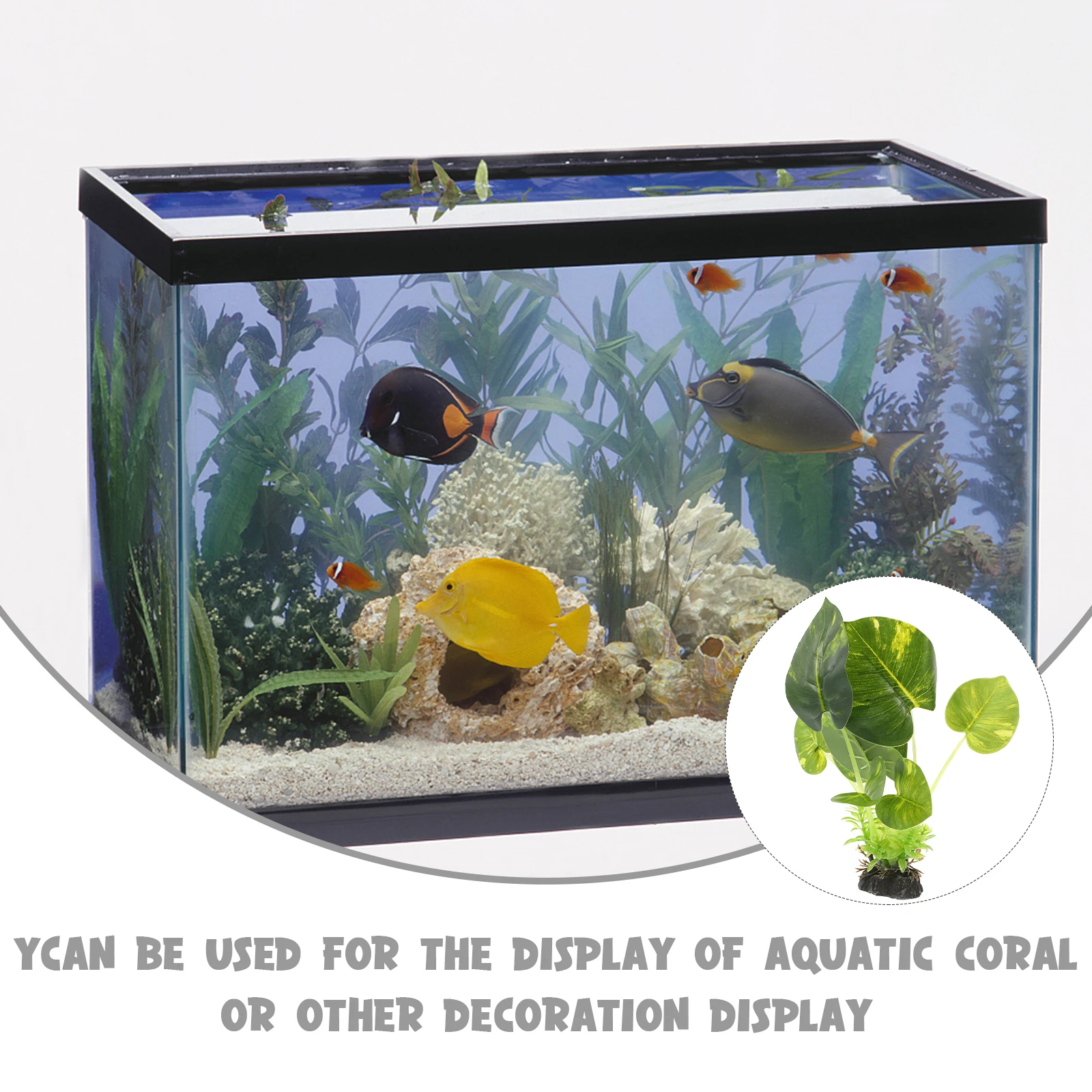 

Fish Tank Accessories Realistic Plastic Aquarium Plants Durable Lifelike Fake Fish Tank Grass Safe Large Plant Supplies