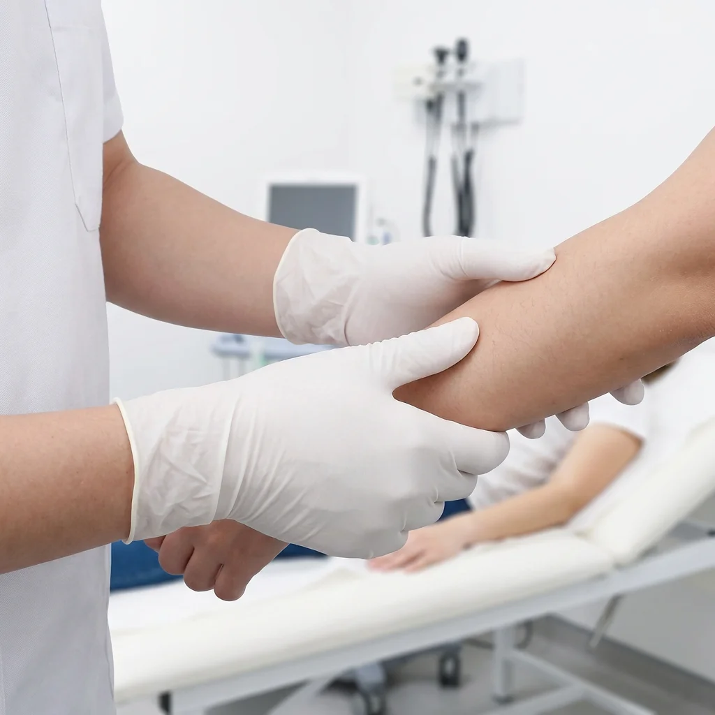 

100 шт. белых нитриловых перчаток, без латекса, прочные, безопасные для медицинского, уборочного, косметического и лабораторного использования