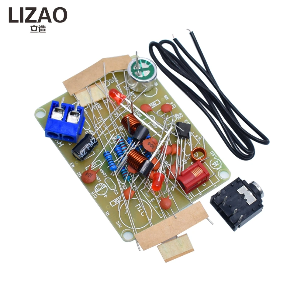 LIZAO 88-108MHz FM Transmitter Module DIY Kit Wireless Microphone Audio Transmitter Board DC 3-6V Electronic Parts