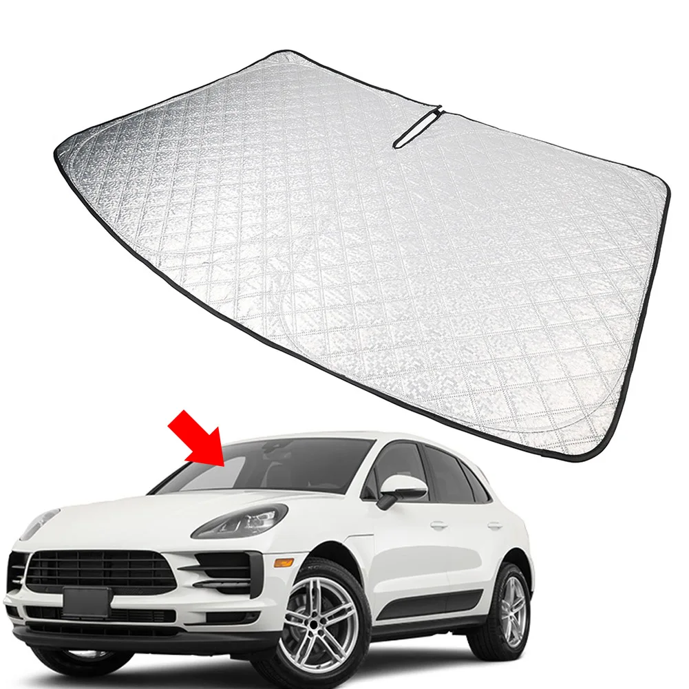 Car Window Sunshade Cover Sun Shade Front Windshield Visor Protector Folding For Porsche Macan 2014-2024