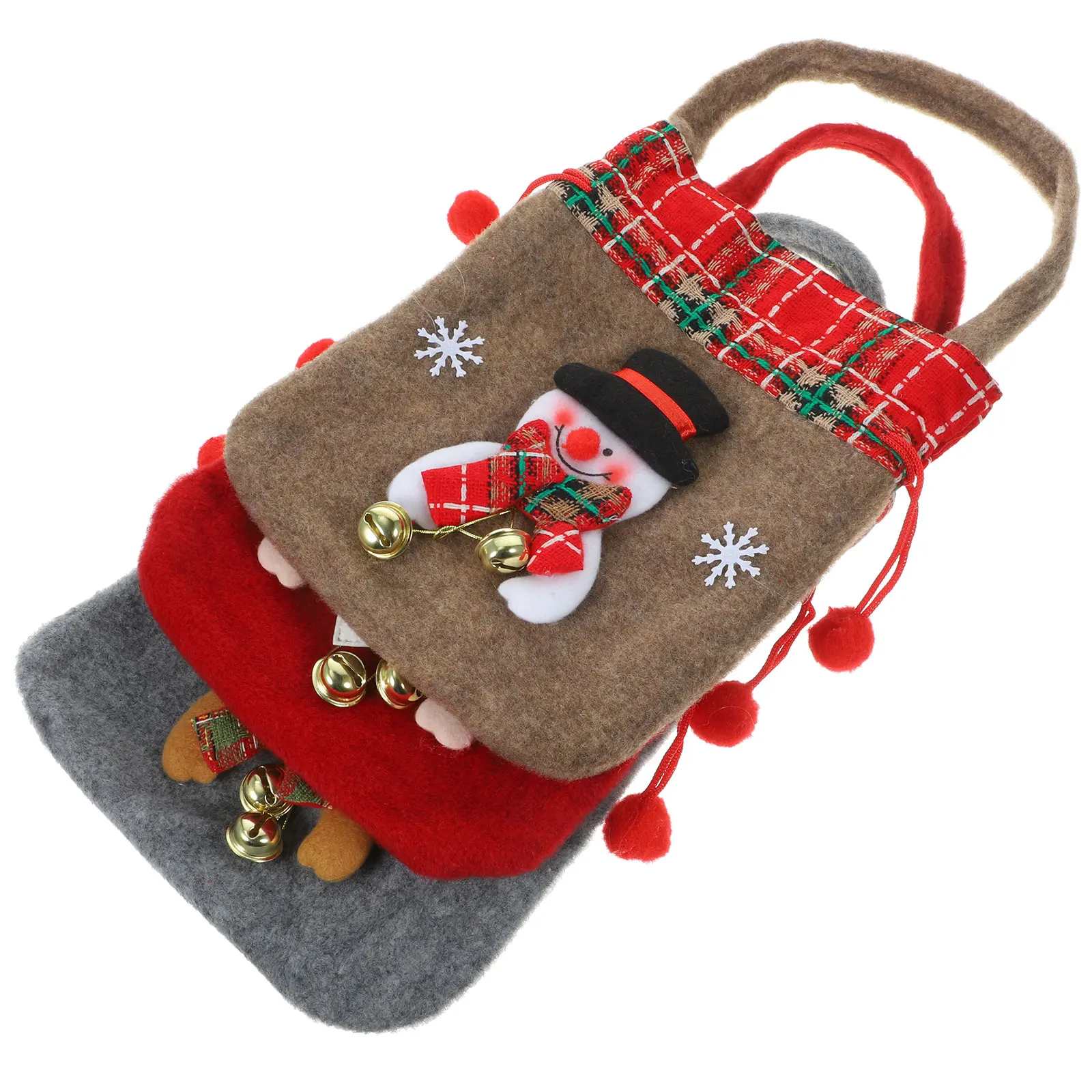 

3 Pcs Gift Bag Candy Bags for Party Favors Packaging Cloth Small Treat Elder Christmas Decoration