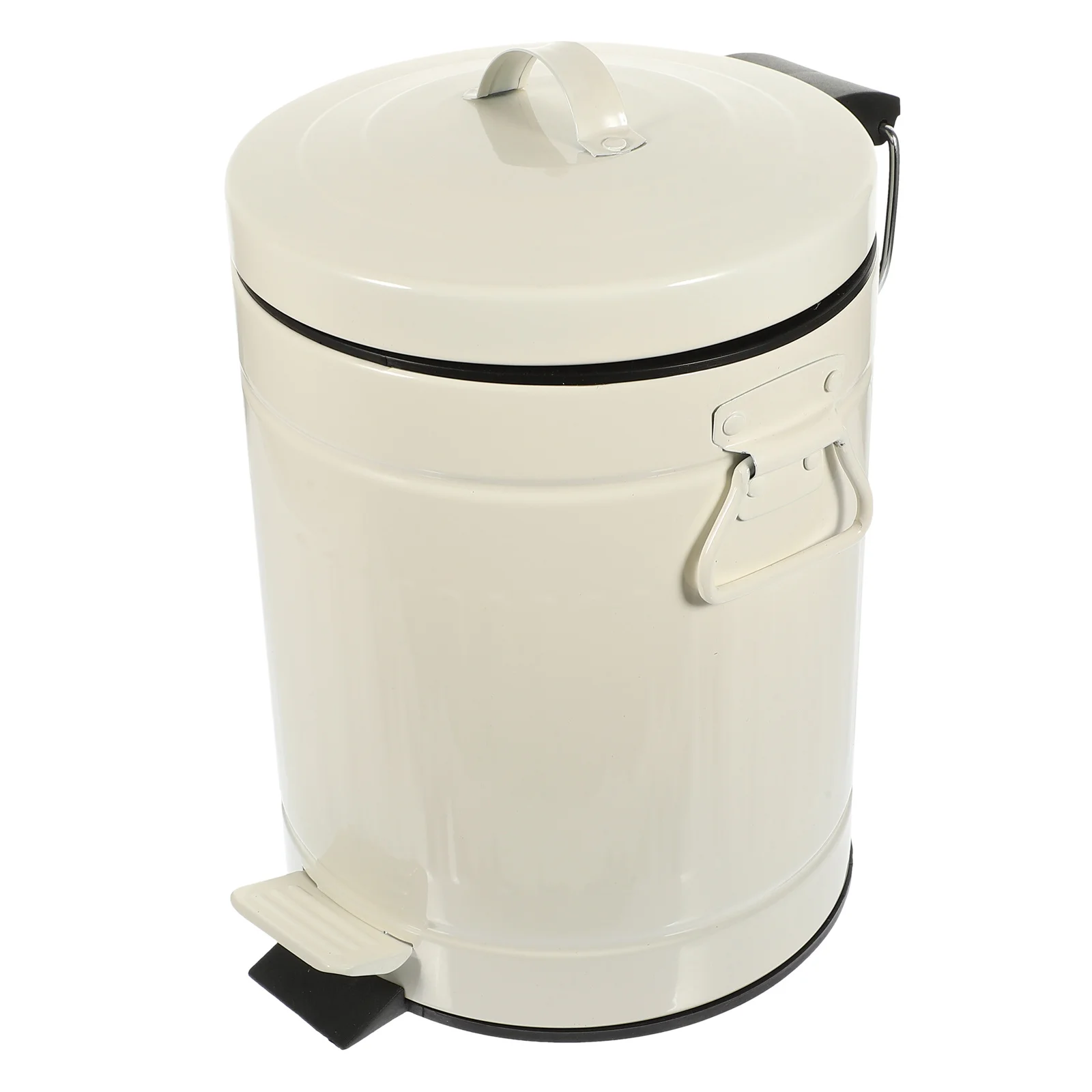 سلة المهملات المعدنية خمر نمط 5L غطاء دواسة القدم للحمام المطبخ غرفة نوم مزرعة سلة المهملات سلة المهملات الحمام