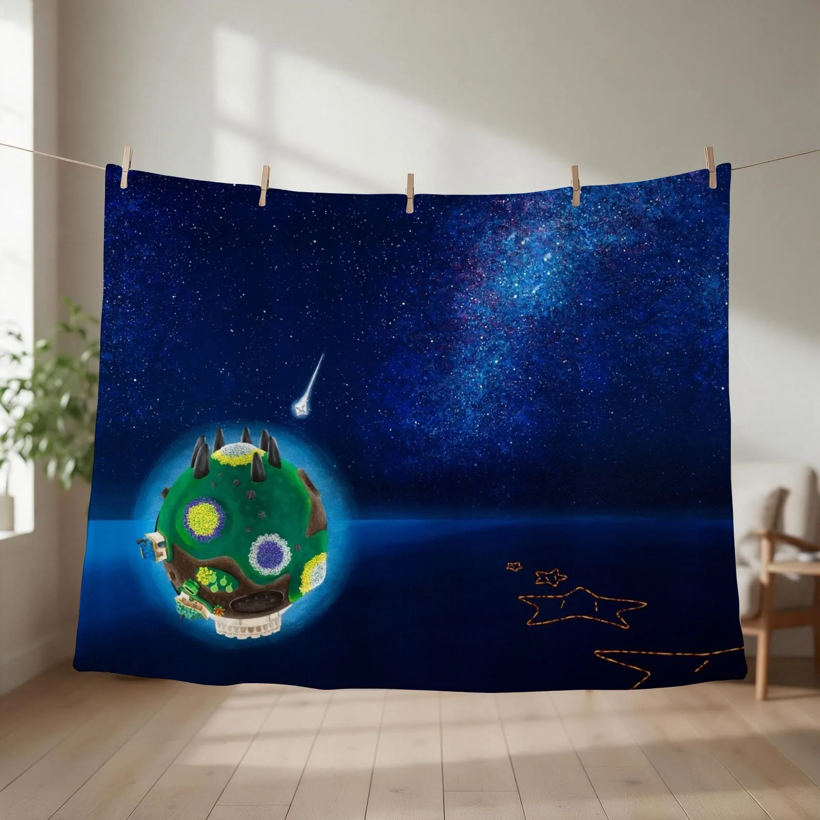 Gateway Galaxy Throw Blanket couch cozy soft plush fuzzy picnic outdoor blanket