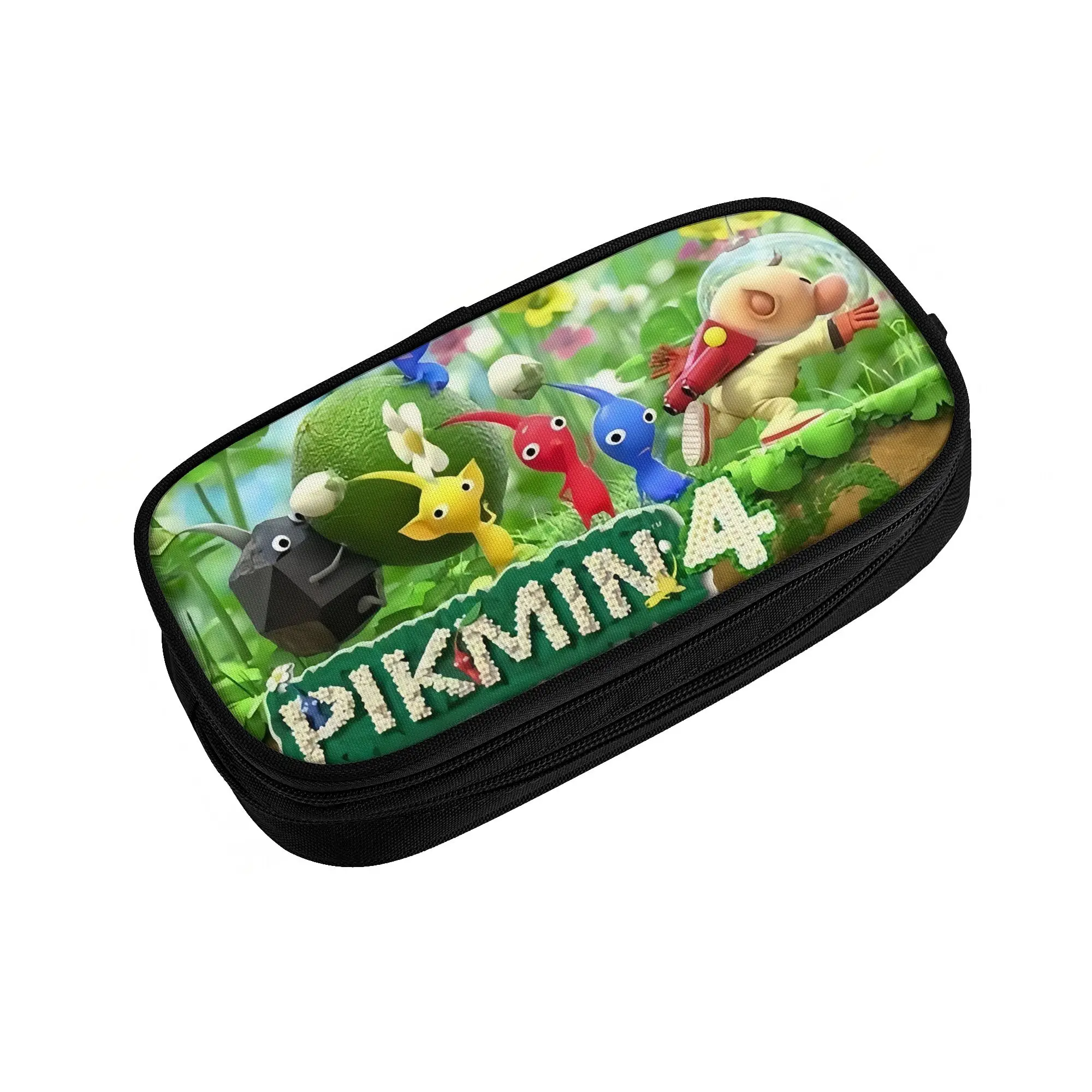 P-Pikmins 4 Strategic Video Games Cute Pencil Cases Boys Girls Big Capacity Cartoon Pencil Pouch Students Stationery