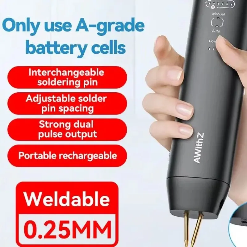 11ギアハンドヘルドスポット溶接機、type-c充電式ポータブル溶接機、18650電話バッテリーdiy用デュアルモードスポット溶接機