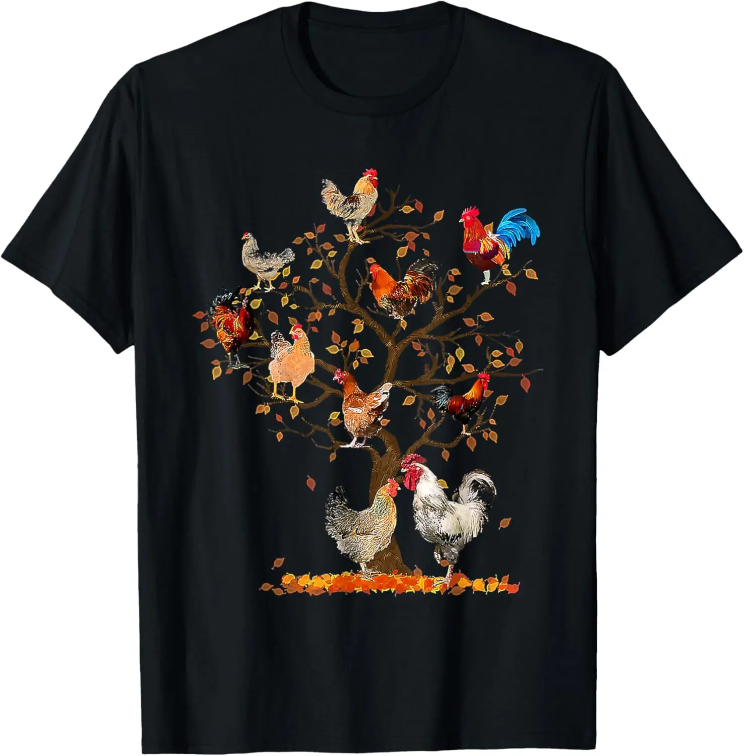 

Футболка Chicken Tree Autumn Tree Fall Leaves Chicken Love