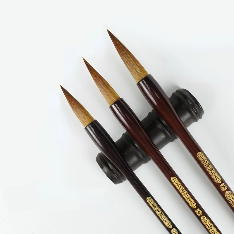 

Calligraphy Brushes Set Chinese Huzhou Wolf Hair Woolen Hair Brush Chinese Calligraphy Regular Script Brush Painting Brush Pen