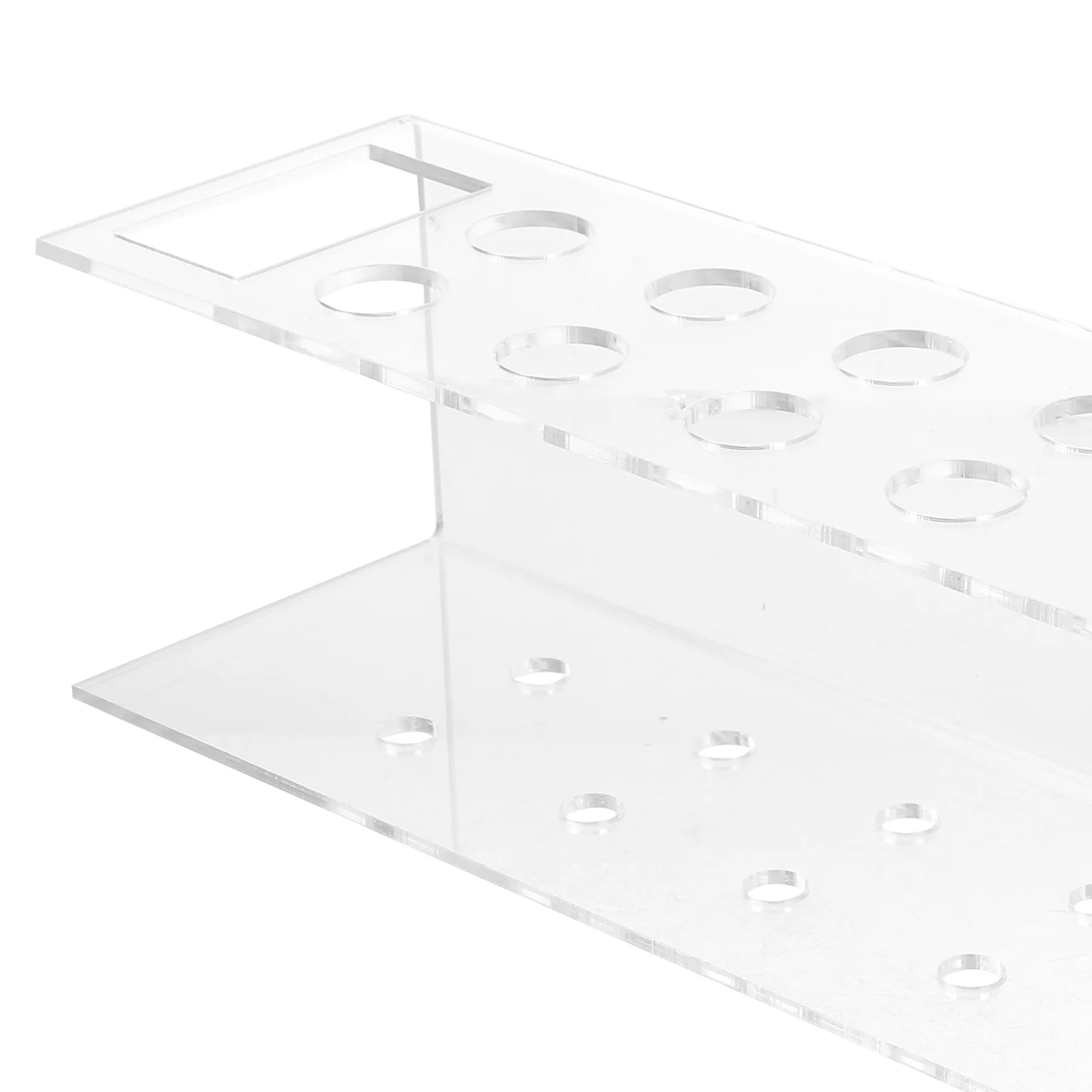 

Acrylic Markers Holder 10-Holes Desk Storage Organizer Clear Pen Rack Portable Multifunctional Stationery Holder