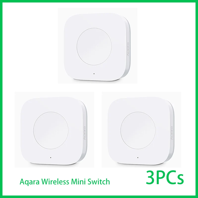 Aqara Smart Wireless Mini Switch Key Zigbee Afstandsbedieningsknop voor Home Security Eén sleutelbediening Compatibel met Homekit APP