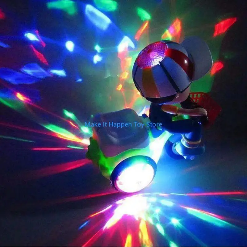 

28EC Electric Tricycle 360 Degree Rotating Stunt Music Light Toy Kids Gifts