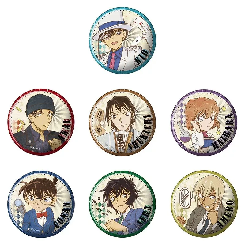 Значок аниме «Детектив Конан» Haibara Ai Kaito Kid Akai Shuichi, коллекционная булавка, брошь с персонажем аниме, подарок для фанатов Значок аниме «Детектив Конан» Haibara Ai Kaito Kid Akai Shuichi, коллекционная булавка, брошь с персонажем аниме, подарок для фанатов