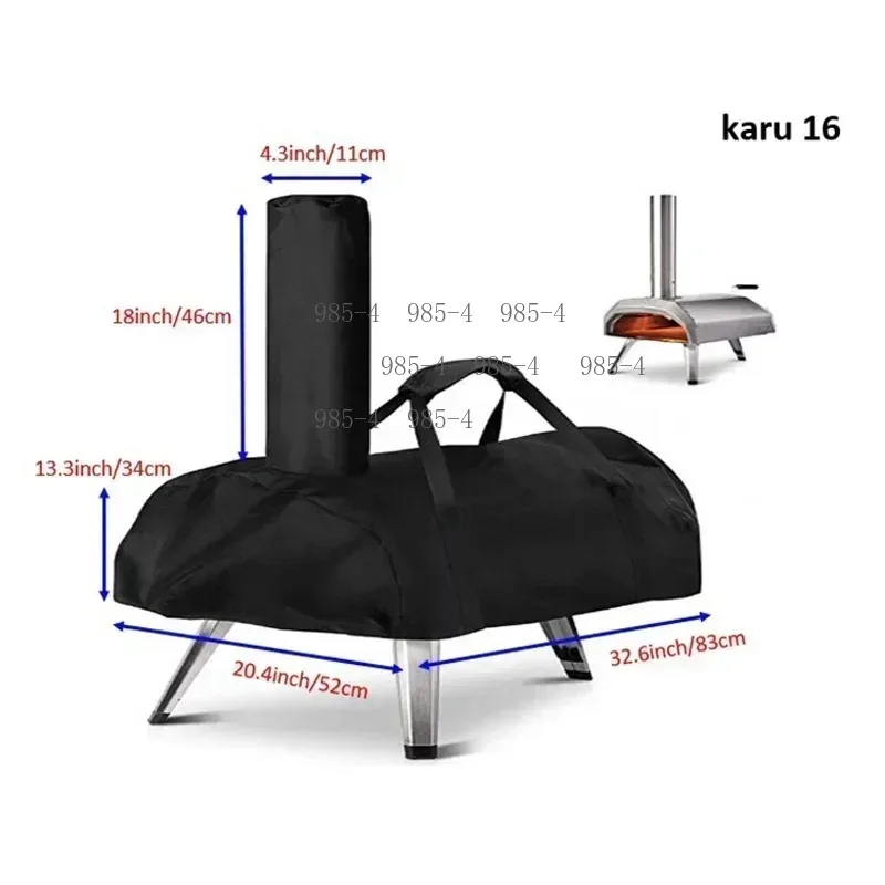 12/16 Portable Pizza Oven Cover 420D Waterproof Heavy Duty Fabric Outdoor Protective Cover