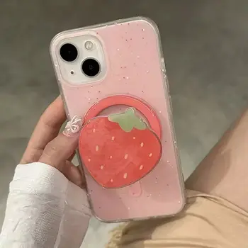 Korejský roztomilý jahodový magnetický držák na telefon Grip Tok, stojan na telefon, podpora pro iPhone 16 15 Pro Max pro podložku MagSafe Smart Tok 10 nejlepší prodej Korejské popsockety - №6