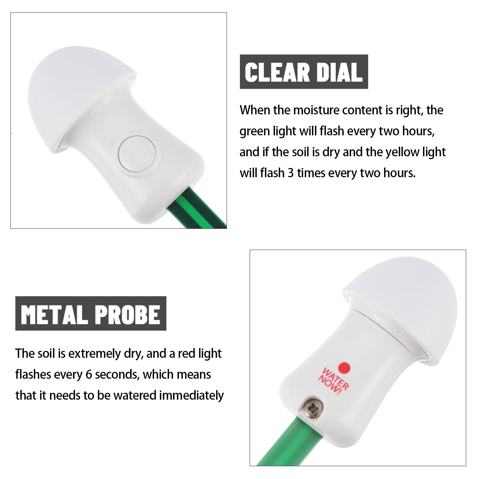 

Moisture Plastic Meter for Indoor Plants Hygrometer Potted Plant Sensor Gardening Soil Soil Moisture Tester Meter