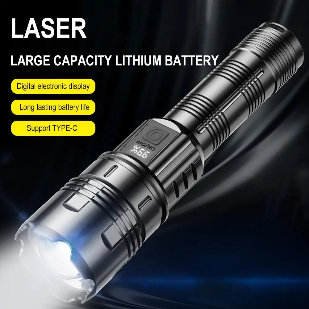 1800mAh Long Lasting Powerful LED Flashlight Tactical Light Super Bright Torch Rechargeable Lamp Hand Lantern For Outdoor