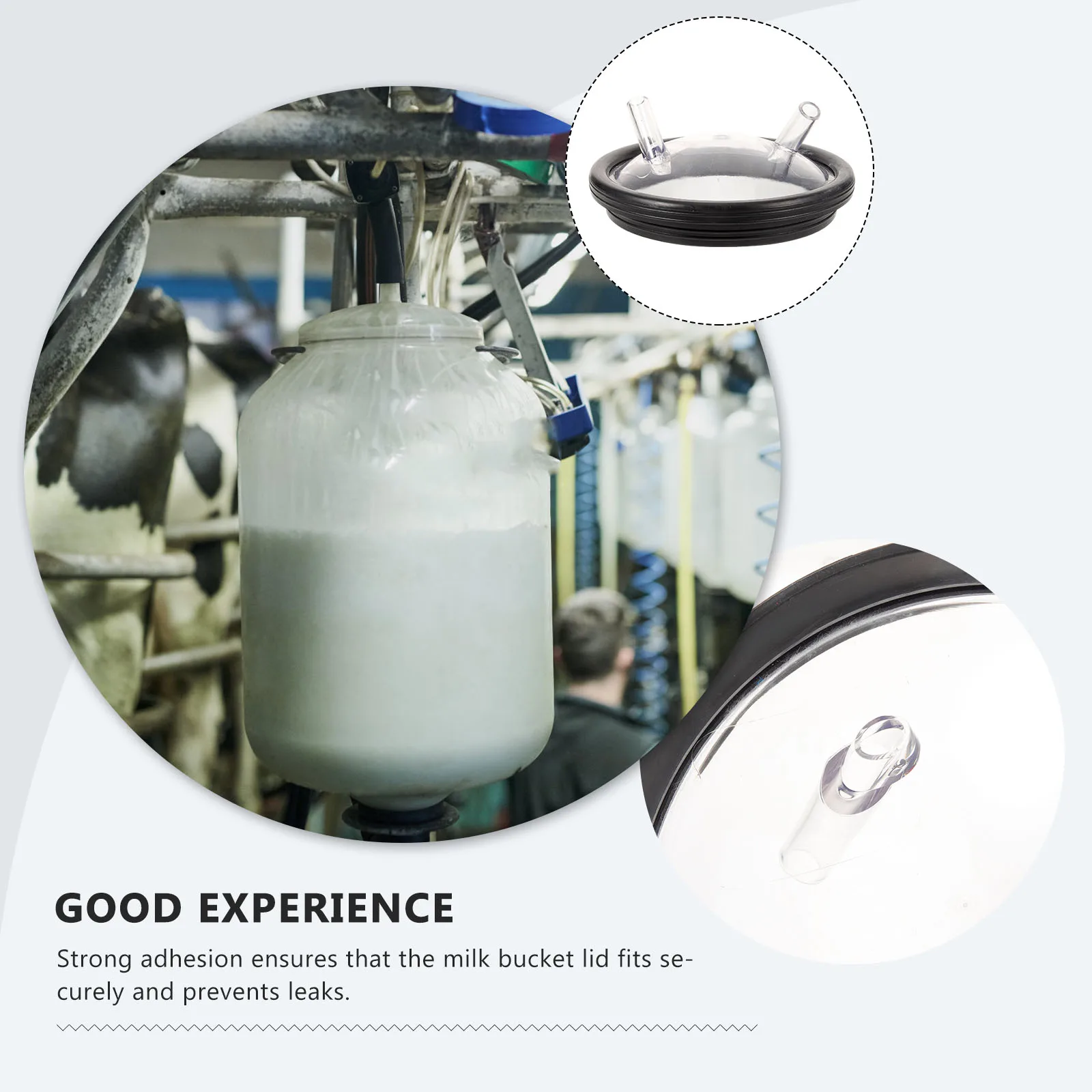 

Professional Milk Bucket Lid Transparent Design For Milking Machines Secure Adhesion Small Replacement