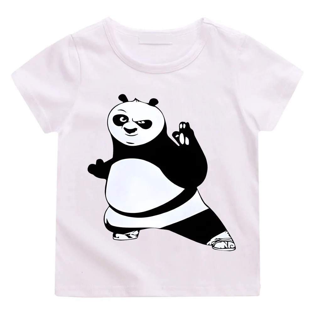 

Panda Cartoon T-shirt Funny Graphic Printing Children Tee-shirt 100% Cotton Outfits Kawaii Boys and Girls Tshirts Short Sleeve