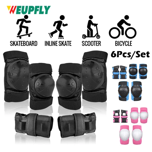 Imagen 1 del producto Rodilleras para adultos y niños, coderas y muñequeras para patinaje en línea, patinaje sobre ruedas, patinaje, scootering