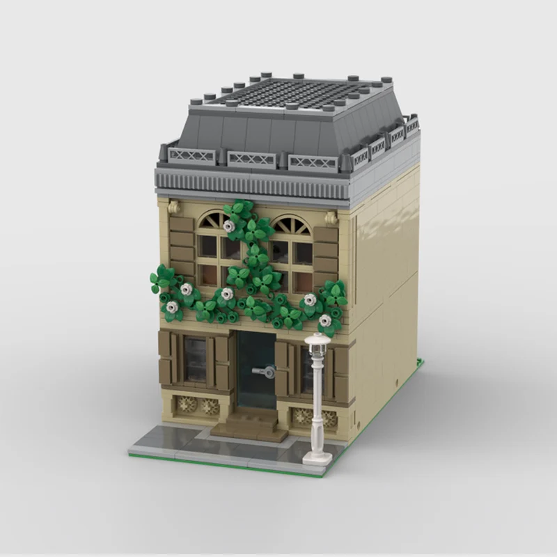 City Street View Model MOC Building Bricks Apartment Residence Modular Technology Children Holiday Gifts Assemble Toys Suit