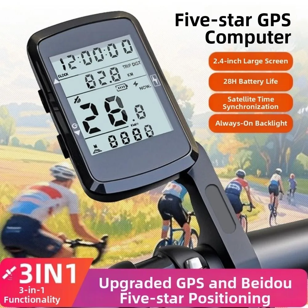Waterproof Bike Speedometer Rechargeable 2.4 Inch Screen Electronic Stopwatch Ultralight Auto Backlight Bicycle Counter Odometer