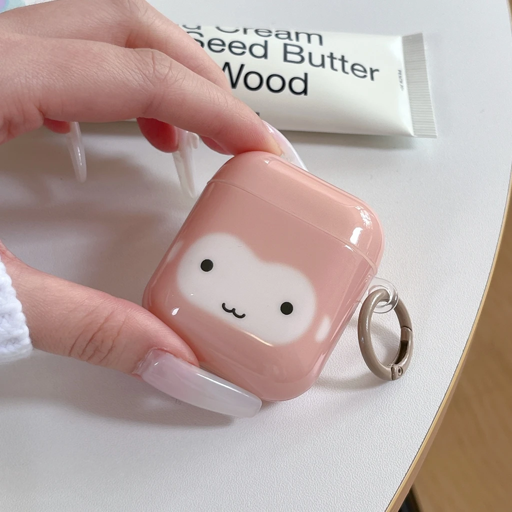 Funng Cute Glasses-wearing Little Animal Glossy Surface Earphones Protective Cover Case for AirPods 1 or 2 3 4 Pro Pro2 Pro3 - view 4