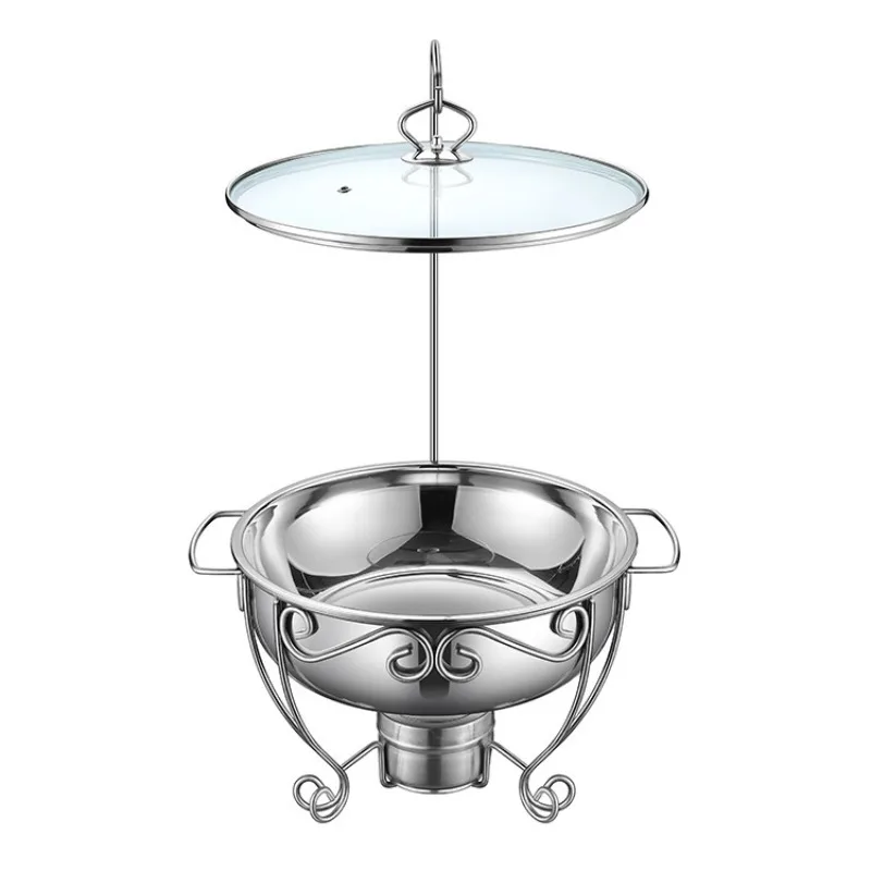 

Stainless steel thickened thermal insulation alcohol stove hot pot household