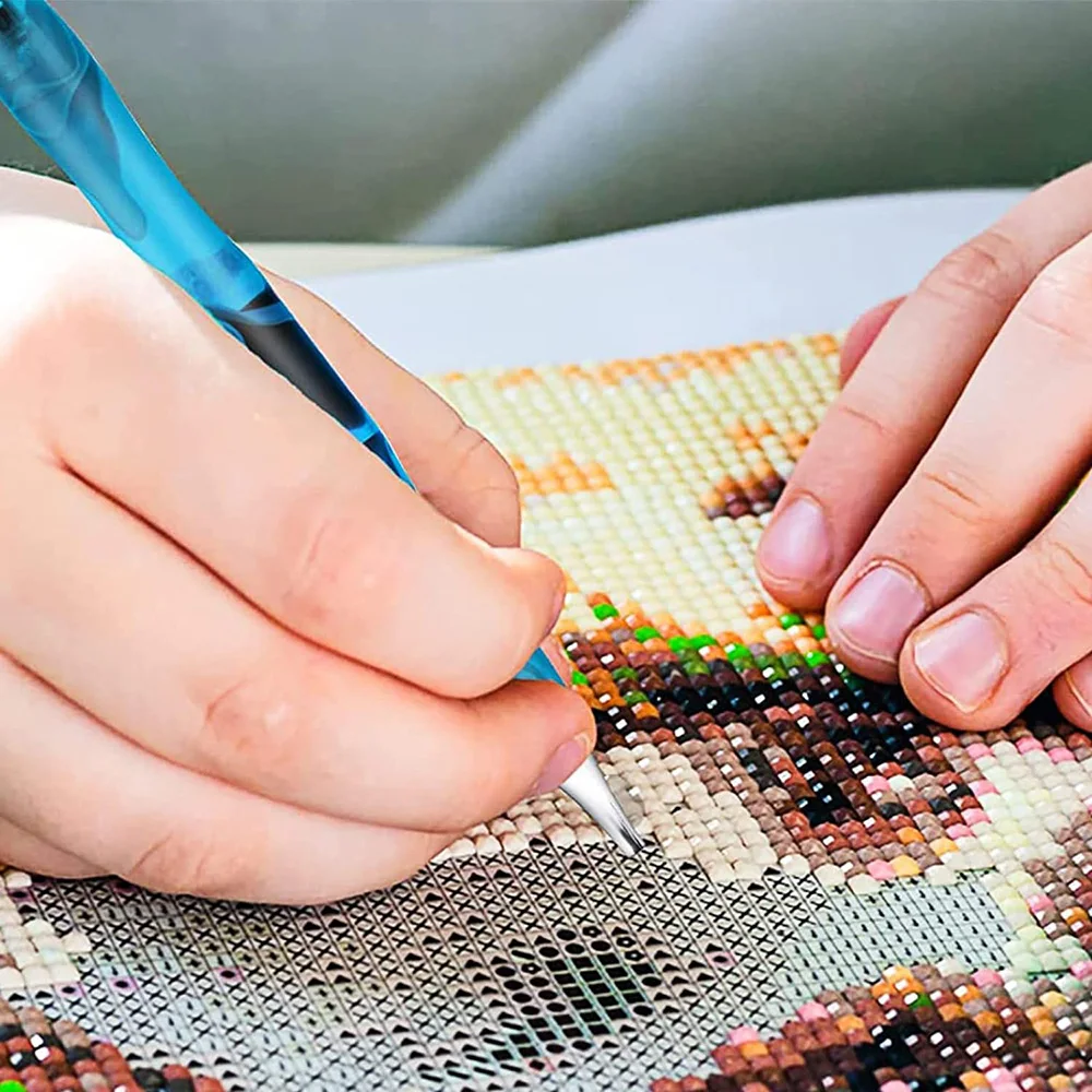 Penna per pittura diamante in resina strumento per pittura diamante e accessori penna per trapano a punta con teste di penna in metallo artigianato