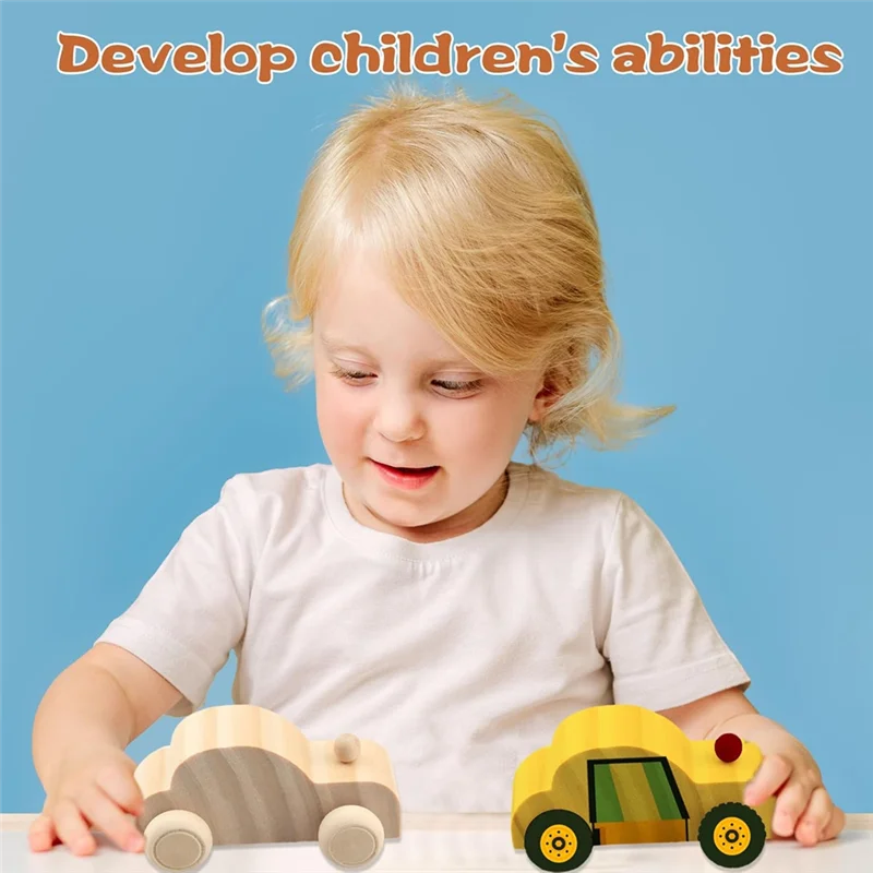 

42, незавершенные деревянные автомобили, ремесленная живопись, подходит для детей, семейные мероприятия, художественные ремесленные проекты, деревообрабатывающие подарки