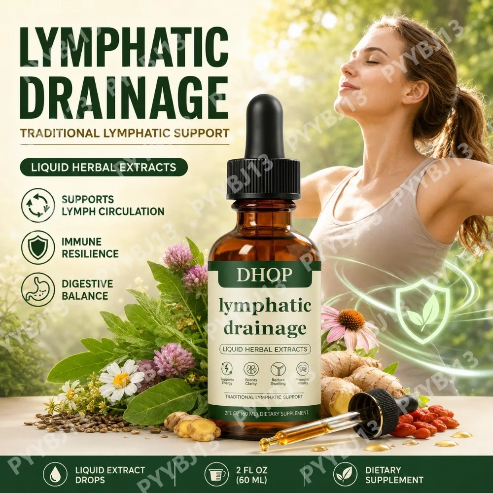 DHOP Herbal Liquid Drops 60ml Botanical Dietary Supplement with Red Clover Thistle Traditional Plant-Based Support for Adults