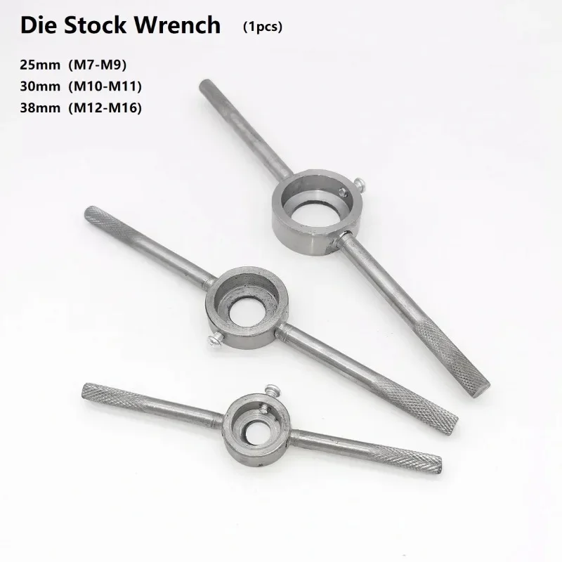 20-38mm Round Die Stock Handle Wrench  For Round Die Adjustable Die Holder Hand Tools Accessories