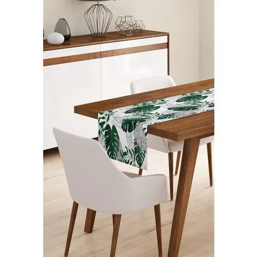 

Bk Home Decor Modern Green Leaf Pattern Runner