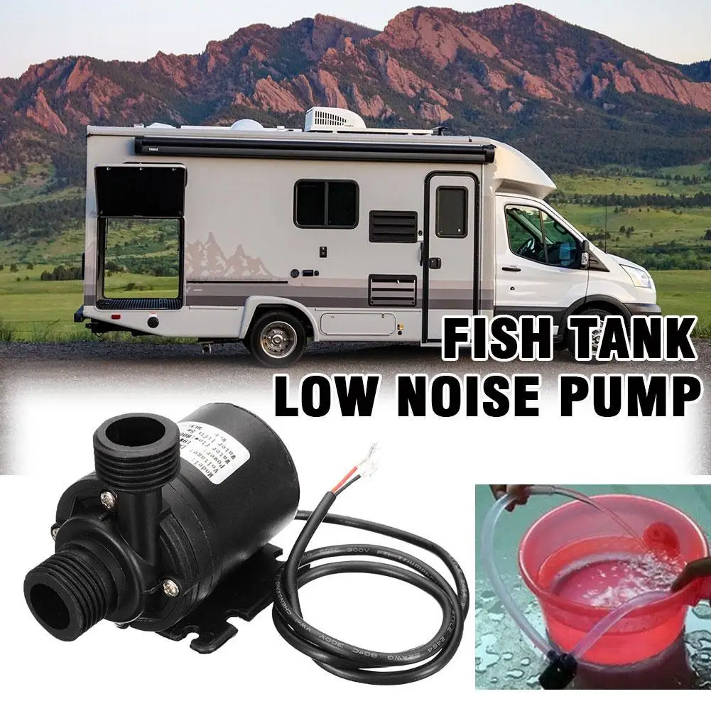 

DC 12V Brushless Water Pump 1/2'' Male Thread Centrifugal Submersible Pump 800L/H 210GPH 4M/13ft For RV, Boat,