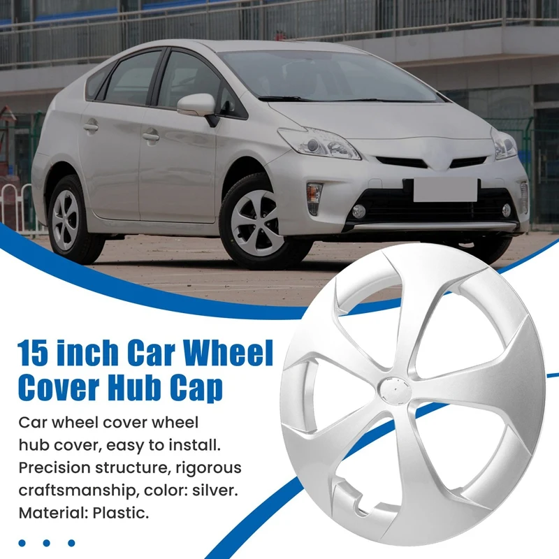 15 Inch Car Wheel Cover Hub Cap Replacement For Toyota Prius 2012 2013 2014 2015