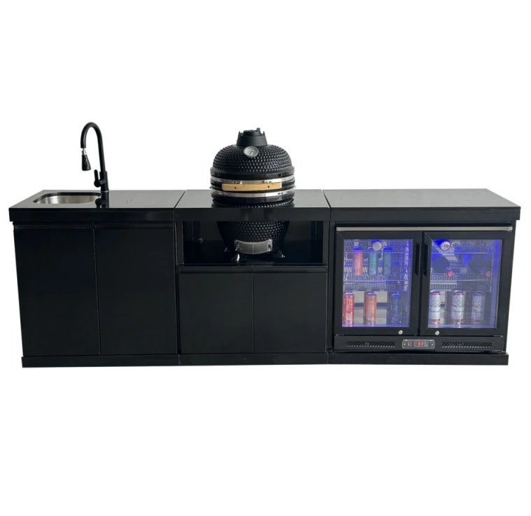 Factory Direct High Quality Custom BBQ Outdoor Cabinets with Sink KAMADO Grill Flat Packaging for Parties