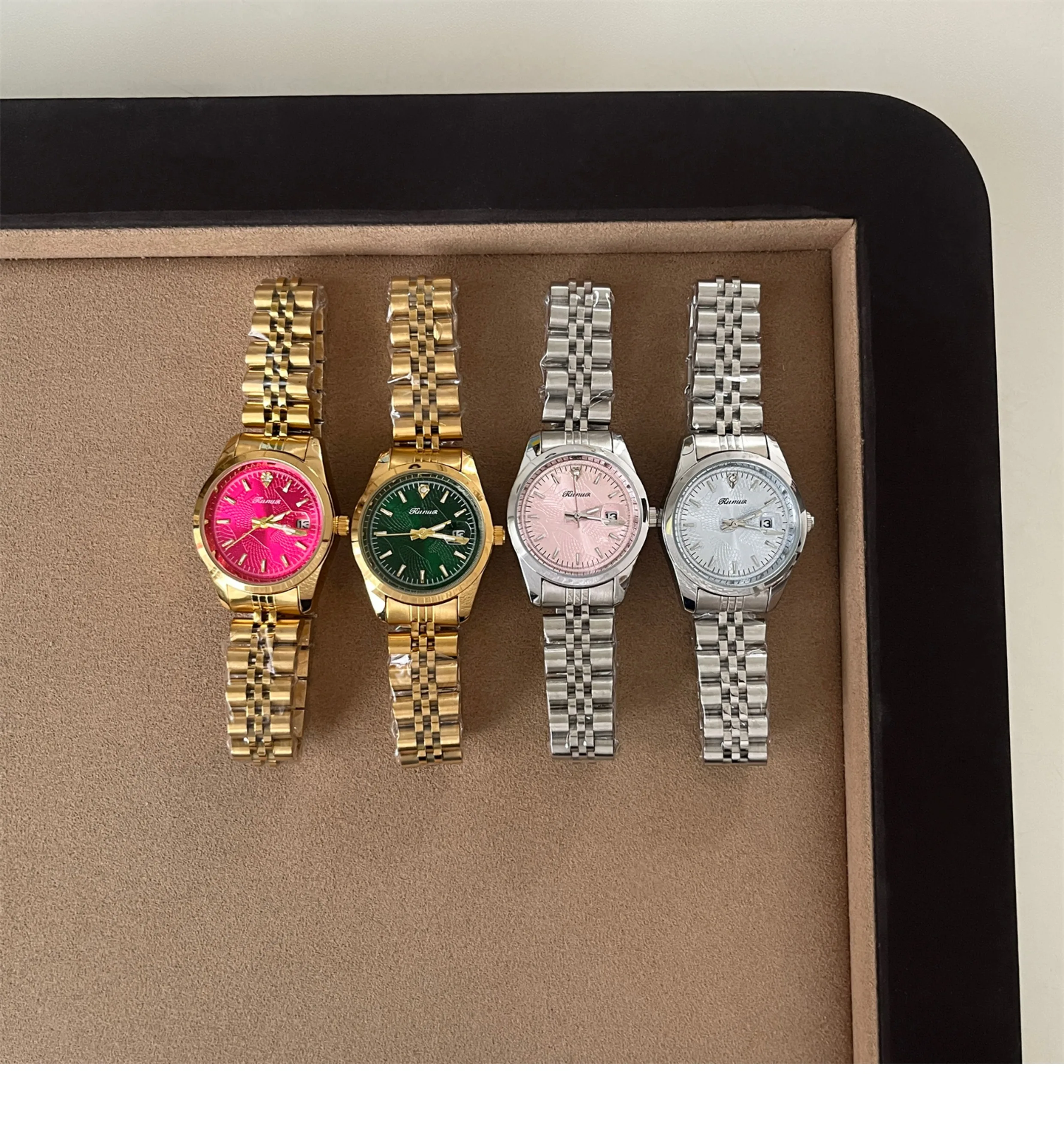 Different design Medieval niche dragon fruit texture with calendar round dial women's high-value women's watch