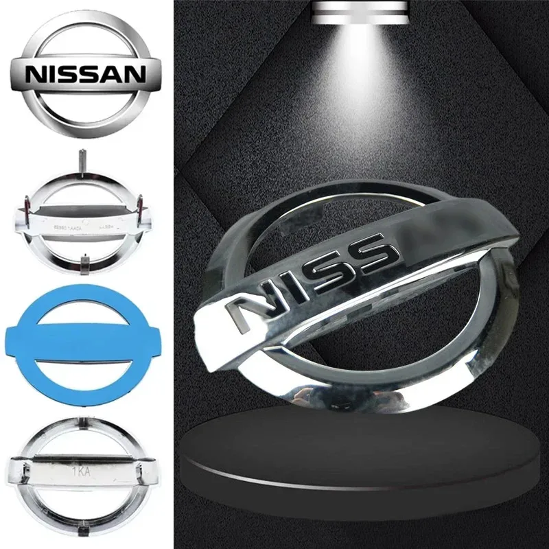 ABS Silver Emblem Car Front Rear Logo for Nissan Qashqai X-Trail Patrol Maxima Murano Altima Teana Versa L Kicks Juke Leaf Micra