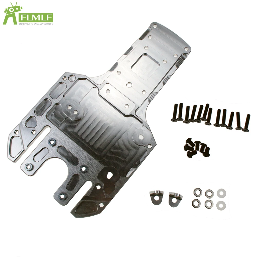 Alloy CNC Thicken Rear Chassis Plate Kit Fit for 1/5 HPI ROFUN BAHA ROVAN KM BAJA 5B 5T 5SC Rc Car Toys Games Parts