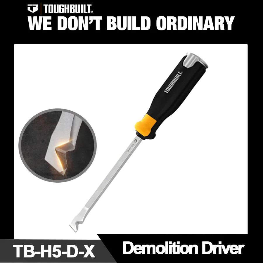 

TOUGHBUILT Demolition Driver with Duct Piercing Tip Knockout Piercing Screwdriver Hand Tools TB-H5-D-X