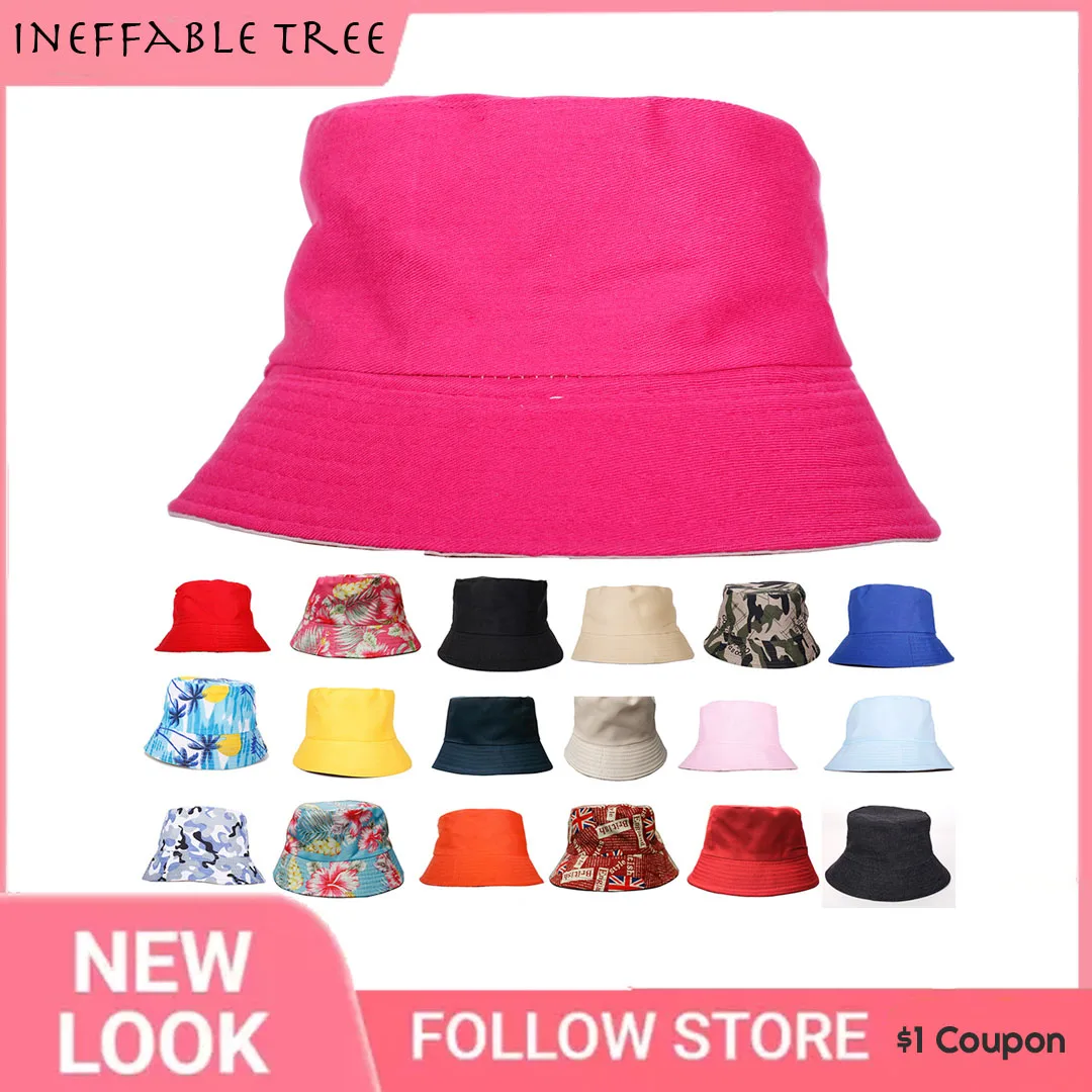 

Unisex Polyester Ladies Bucket Hat Women Summer Sunscreen Panama Sunbonnet Outdoor Fisherman Cap Beach Gorro Bucket Bob Hat Men