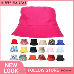 Unisex Polyester Ladies Bucket Hat Women Summer Sunscreen Panama Sunbonnet Outdoor Fisherman Cap Beach Gorro Bucket Bob Hat Men