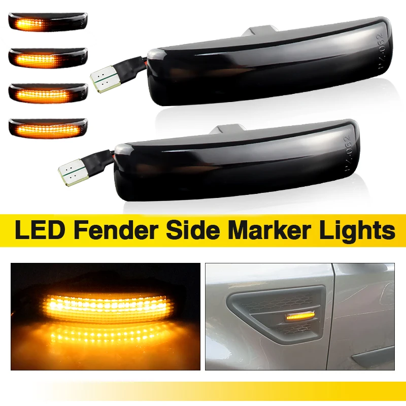 

2PCS Dynamic Flowing LED Side Marker Lamp Repeater Indicator Light For Land Rover Range Rover Sport L320 LR4 LR3 LR2 L359 L319